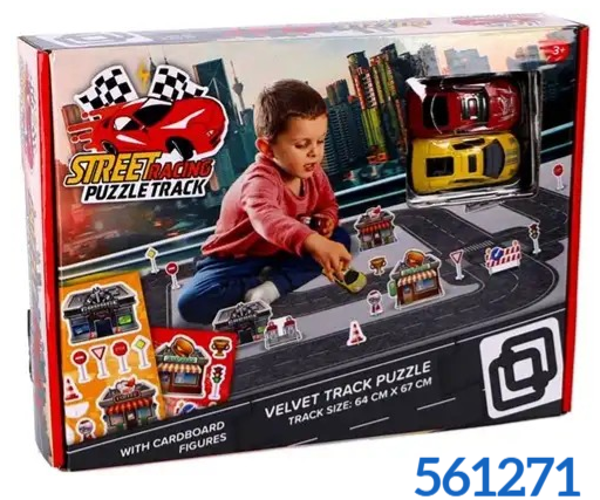 PISTA PUZZLE+2COCHES CAJA 30x22cm