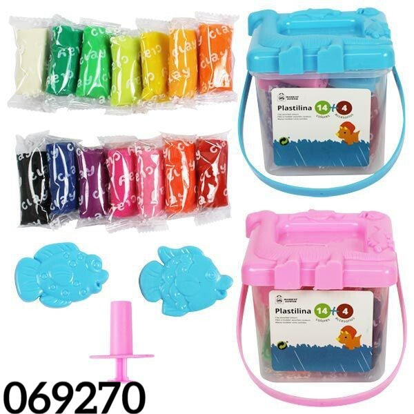 PLASTILINA CUBO 14BARRITAS+ACCESORIOS