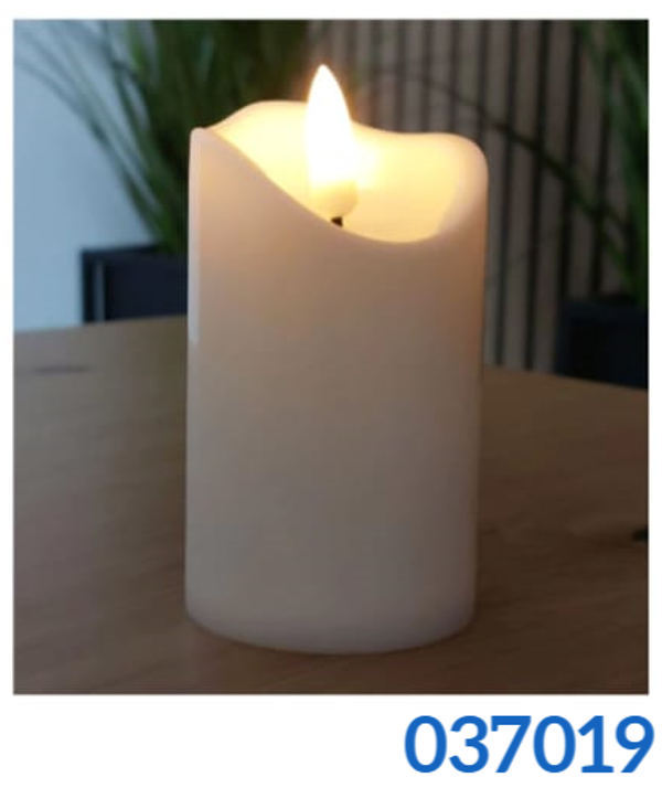 VELA LED EFECTO LLAMA BLANCA 10x5cm