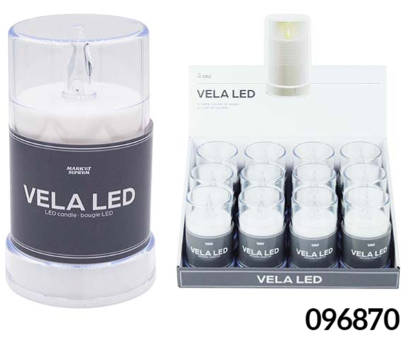 VELA LED CUPULA BLANCA 11cm (12)