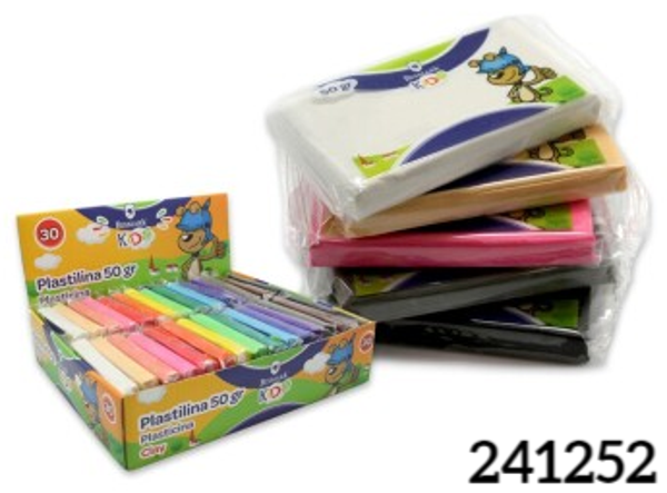 PLASTILINA BISMARK 50gr COLORES BASICOS (30)