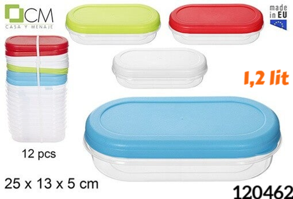 FIAMBRERA PLAST. RECT. 1,2litros (12)
