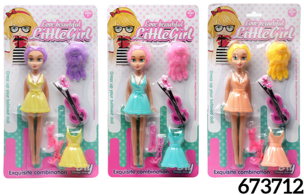 MUÑECA LITTLE GIRL ACCESORIOS BLISTER 34x18cm