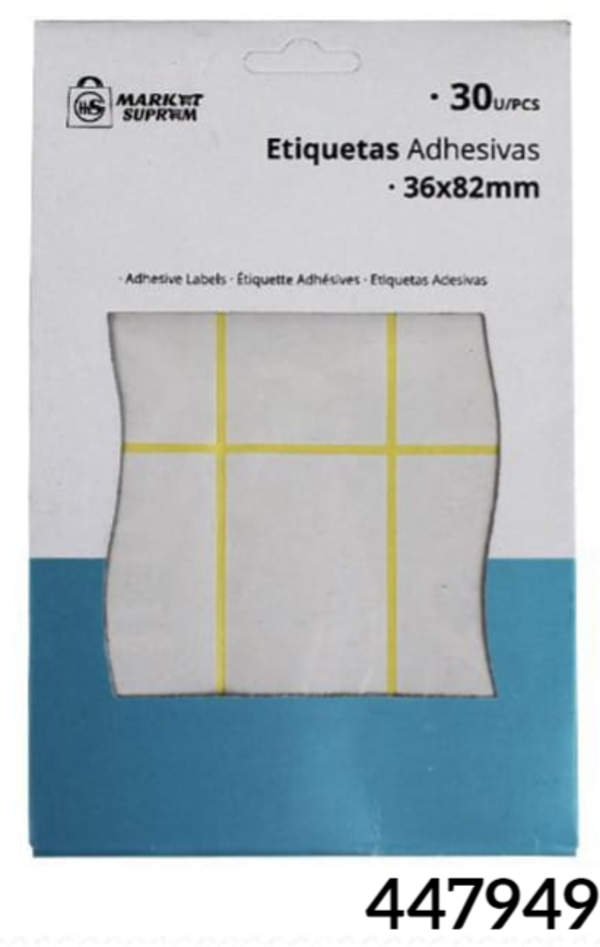 ETIQUETAS ADHESIVAS 36x82mm 30ud (12)