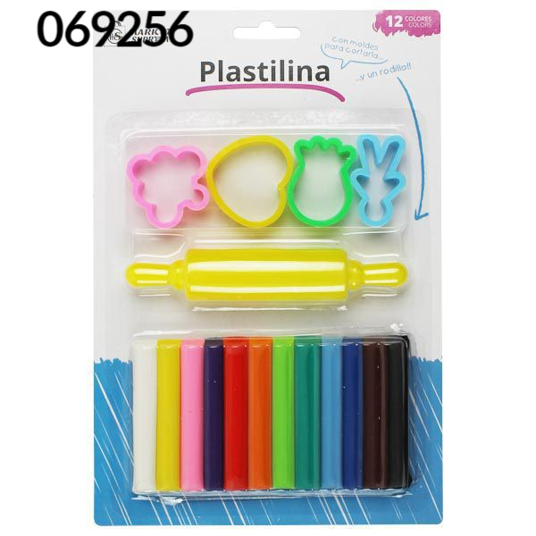 PLASTILINA 12BARRITAS+MOLDES BLISTER