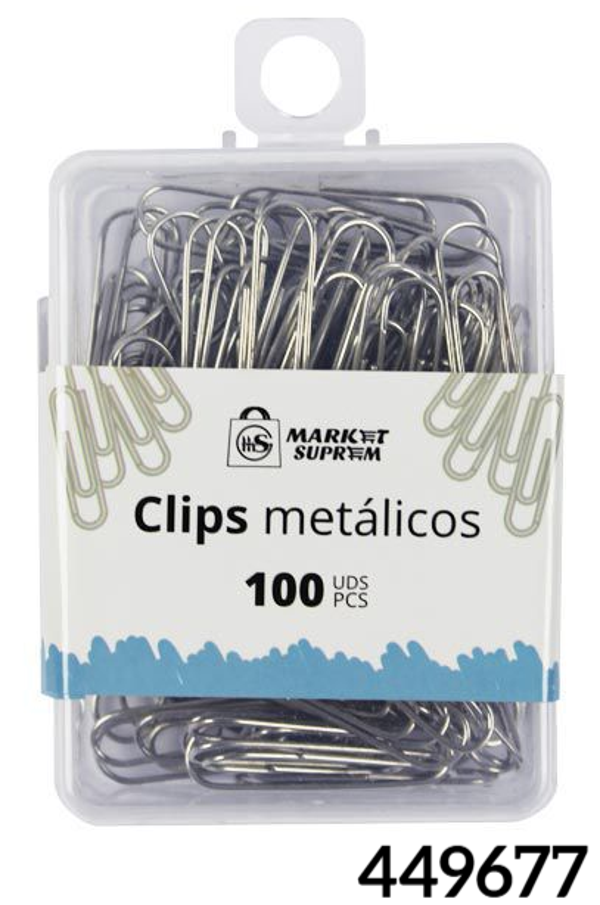 CLIPS CROMADOS 28mm 100ud CAJA (12)