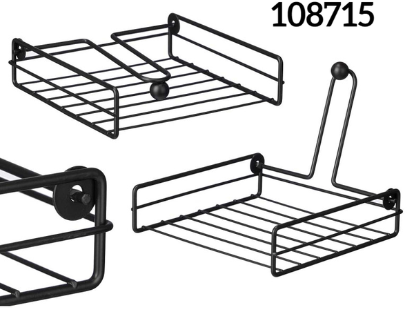 SERVILLETERO ACERO PINZA NEGRO