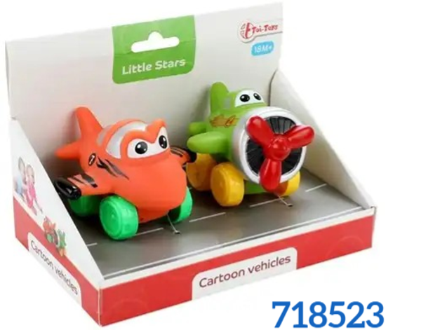 AVIONES CARTOON 2pz CAJA 11x17cm