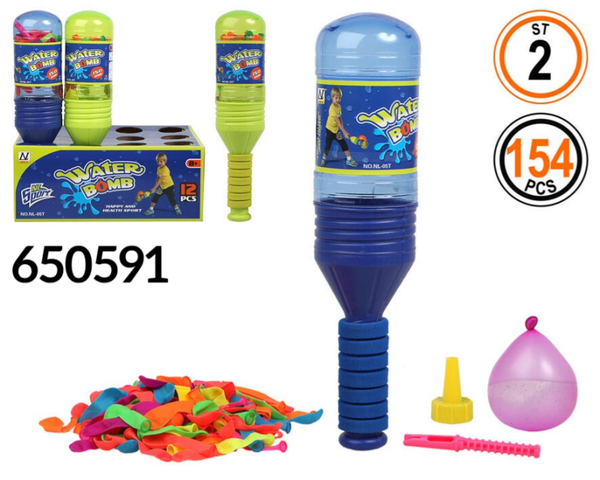 BOTELLA GLOBOS DE AGUA 154pz