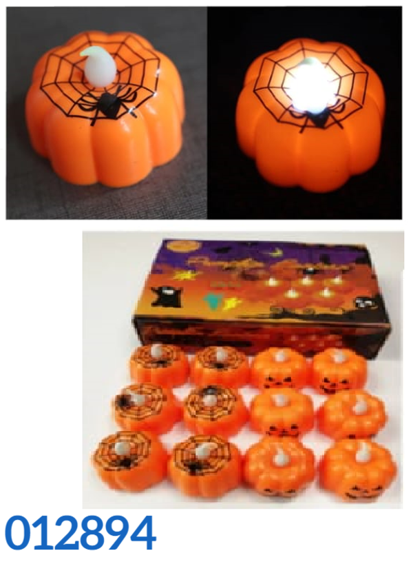 VELA LED CALABAZA TELARAÑA HALLOWEEN (12)