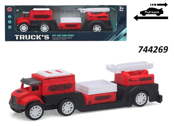 CAMION REMOLQUE ROJO CAJA