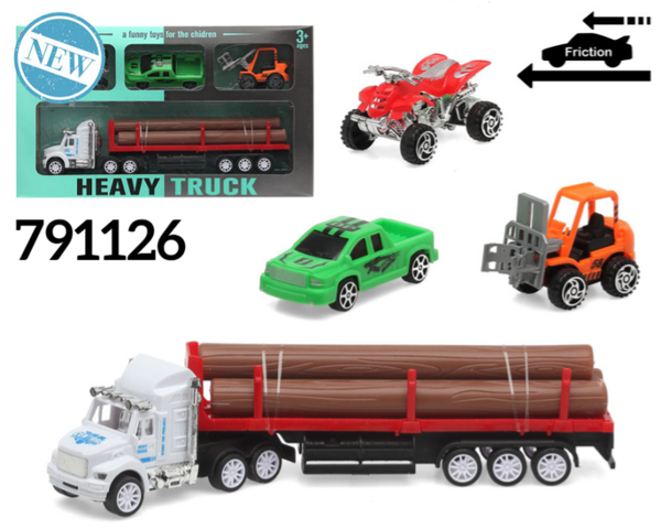CAMION TRONCOS 4pz CAJA 32x18cm