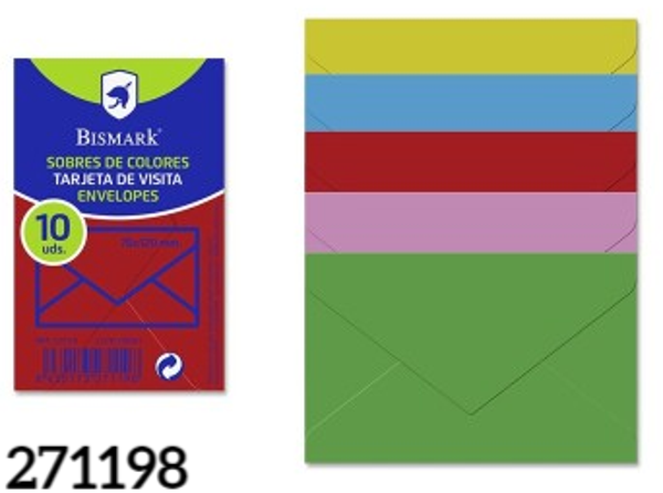 SOBRE VISITA 76x120mm COLORES 10ud (12)