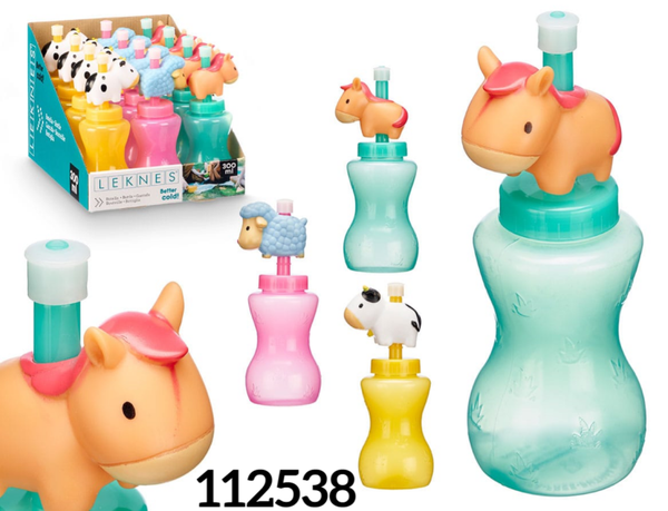 BOTELLA PLASTICO INF. ANIMALES 300ml (12)