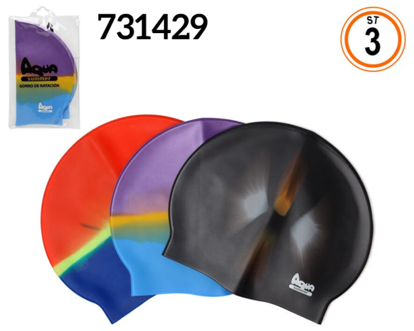 GORRO NATACION SILICONA MULTICOLOR