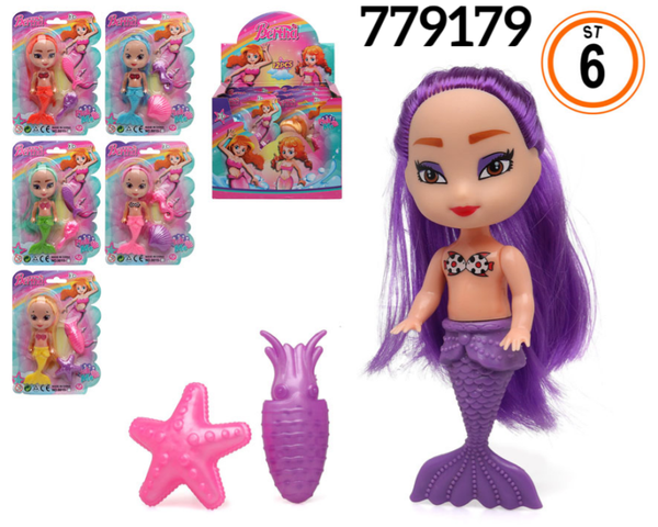 MUÑECA SIRENA BERTHA BLISTER 19x14cm