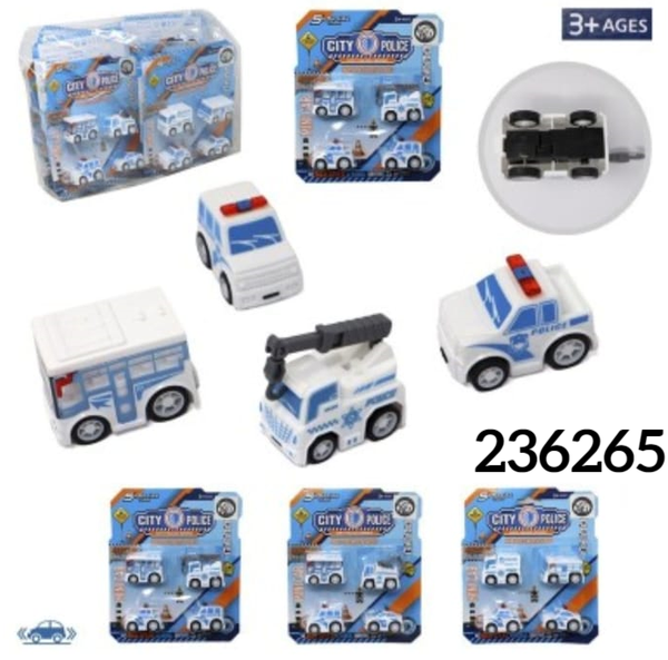 COCHES POLICIA MINI 4ud BLISTER