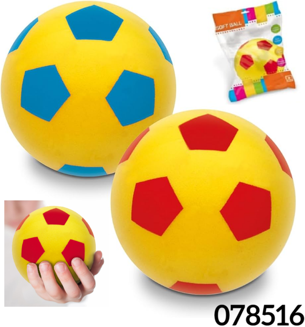 PELOTA 14cm ESPUMA MONDO COLORES