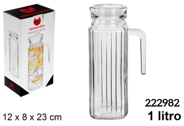 JARRA AGUA CRISTAL CON TAPA FRIGO 1litro
