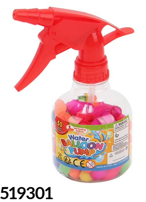 BOTELLA LLENA GLOBOS AGUA 50ud