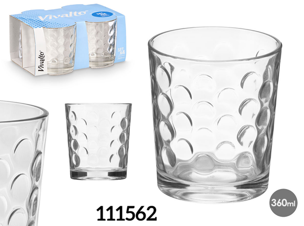 VASOS CRISTAL PACK4 PUNTOS 360ml
