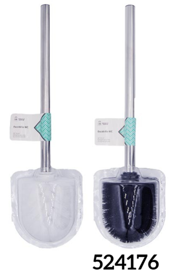 ESCOBILLA WC MANGO INOX. 2SURTIDOS