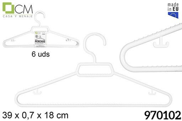 PERCHAS ROPA PLASTICO ADULTOS 6ud (24)