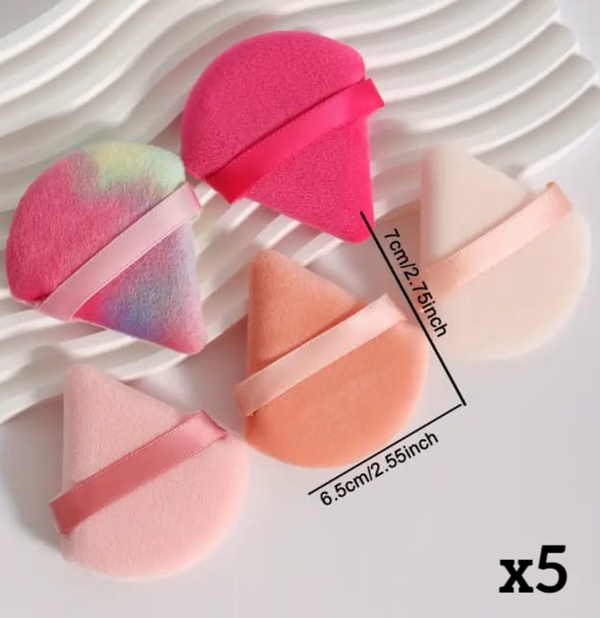 ESPONJITAS MAQUILLAJE CINTA 5ud BOLSA