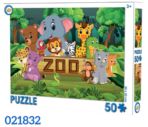 PUZZLE ANIMALES ZOO 50pz CAJA