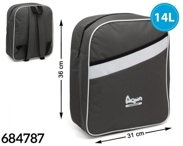 MOCHILA NEVERA GRIS 36x31x13cm 18litros