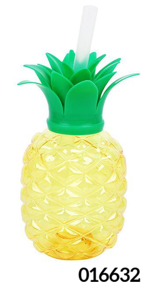 VASO PLASTICO PAJITA PIÑA 500ml