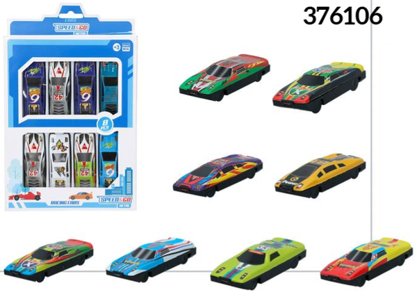COCHES METAL 8pz CAJA 24x16cm