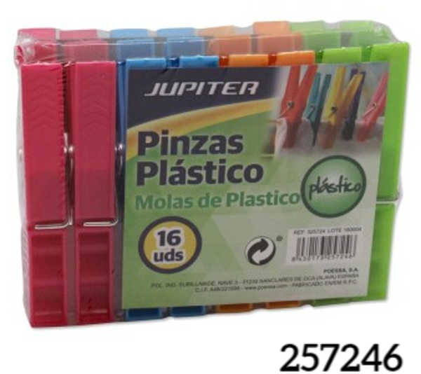 PINZAS ROPA PLASTICO 16ud JUPITER (12)