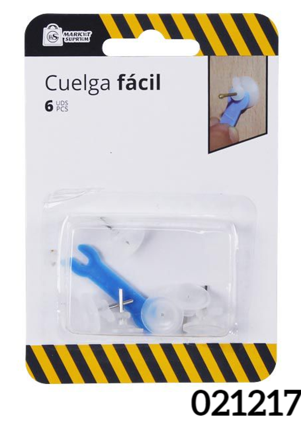 CUELGA FACIL 1PUNTA GRANDES BLISTER 6ud (12)