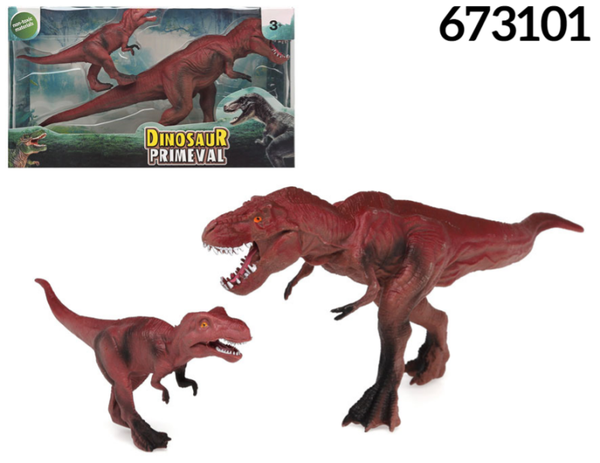 FIGURA DINOSAURIO 2pz CAJA 32x18cm