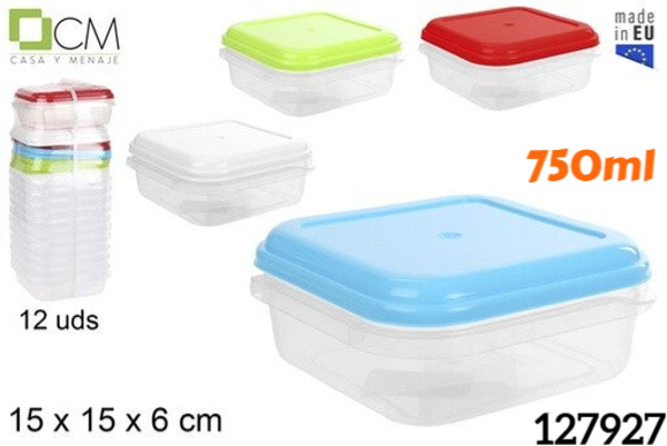 FIAMBRERA PLAST. CUAD. 750ml (12)