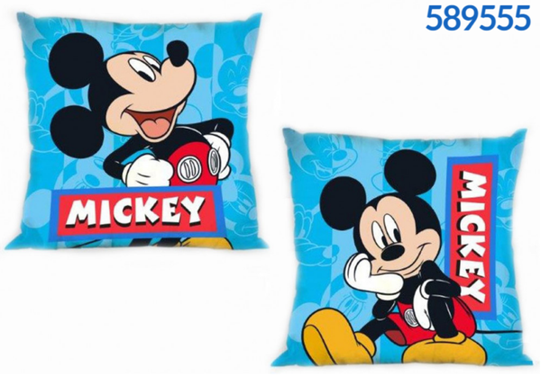 COJIN RELLENO MICKEY AZUL 40x40cm