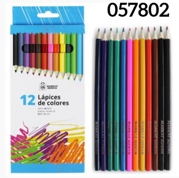 LAPICES COLORES 12ud MARKET SUPREM (6)