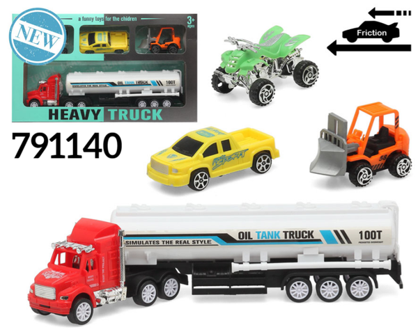 CAMION CISTERNA 4pz CAJA 32x18cm