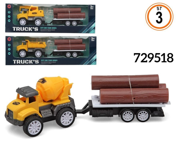 CAMION REMOLQUE AMARILLO CAJA