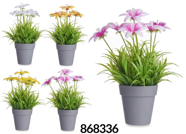 MACETA ARTIFICIAL FLOR ABIERTA 21cm