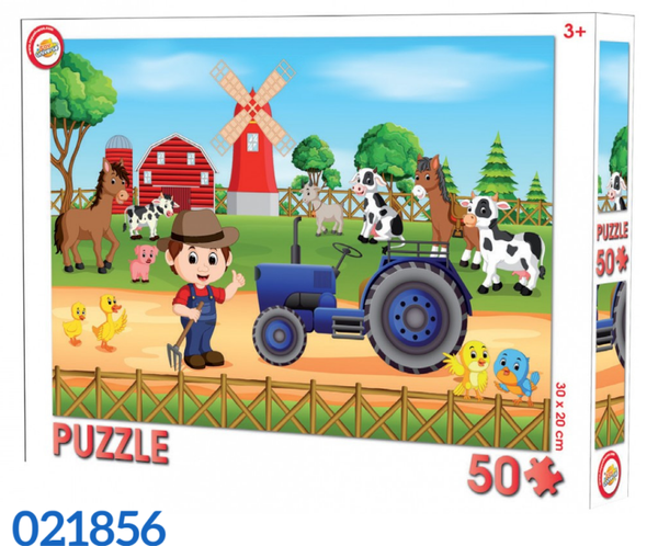 PUZZLE TRACTOR GRANJA 50pz CAJA