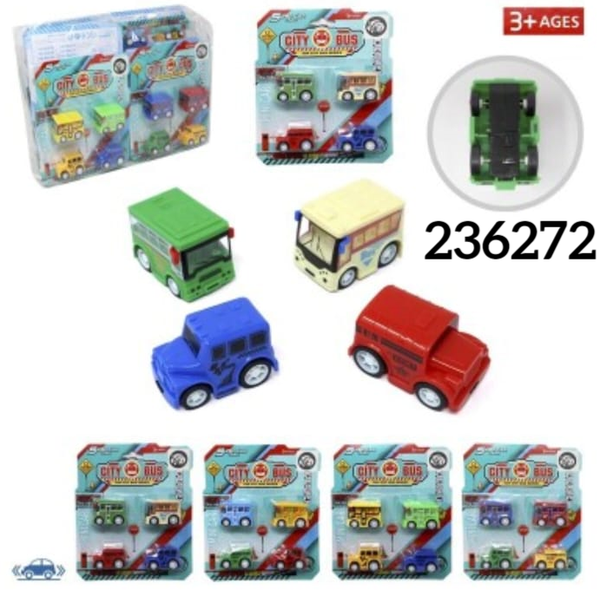 AUTOBUS MINI 4ud BLISTER