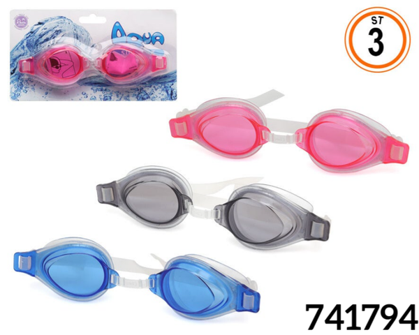 GAFAS NATACION PVC BLISTER 3SURTIDAS