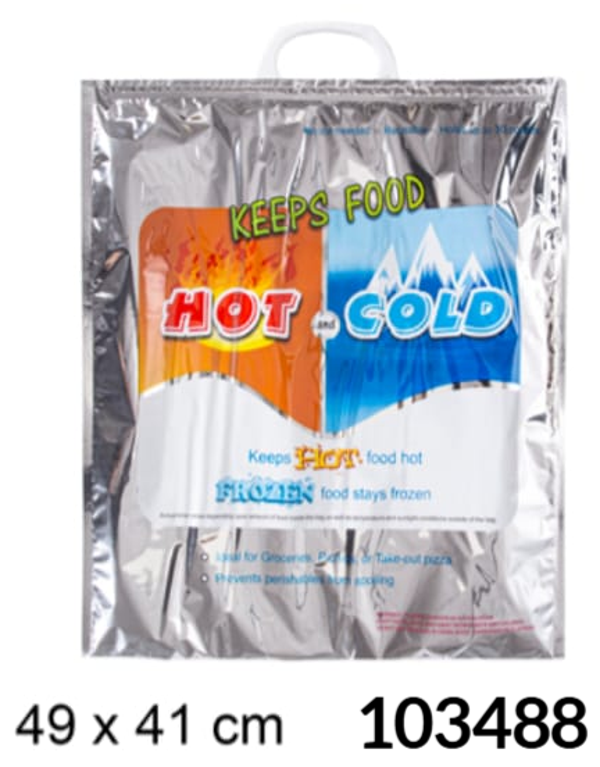 BOLSA TERMICA PLATEADA 49x41cm