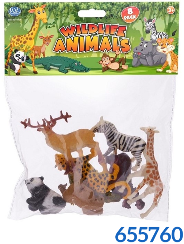 ANIMALES SELVA BOLSA 8pz