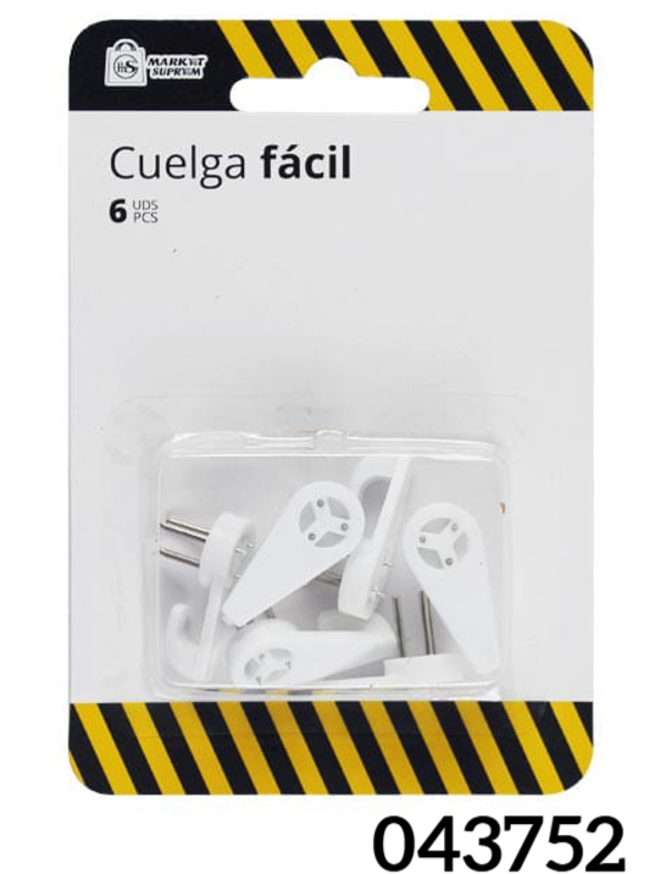 CUELGA FACIL 3PUNTAS 6ud BLISTER (12)