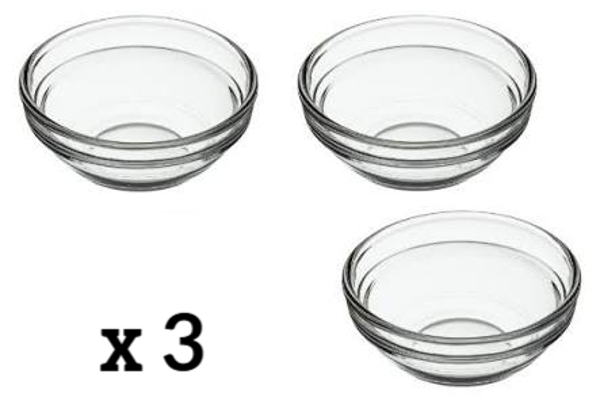 CUENCOS CRISTAL 7,5cm ALESSANDRO 3ud