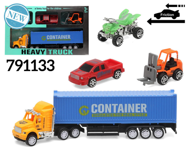 CAMION TRAILER 4pz CAJA 32x18cm