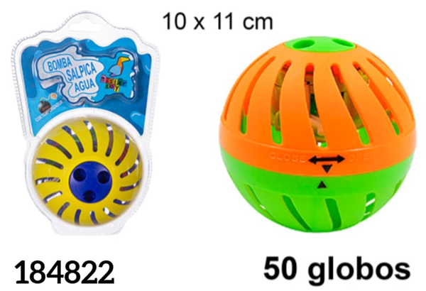BOLA TEMPORIZADOR 50GLOBOS AGUA